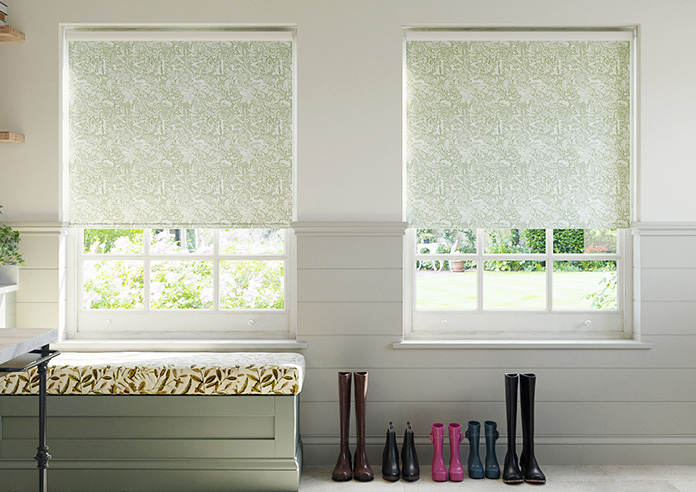 Folk Meadows, Greenery - Twist&Fit Roller Blind - Image 3
